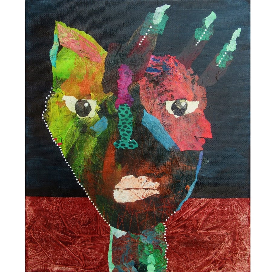Surreal Portrait Painting Weird Quirky Odd Outsider Folk Art Brutal Figurative