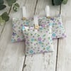 Lavender Sachets: Set of 3 in Floral & Paisley Purple Cotton Fabric, Sleep
