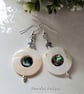 Tanzanite, Abolone Shell, Mother of Pearl Earrings  - Image 2