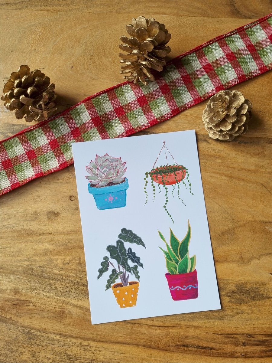 Houseplants - Fine Art A5 Print