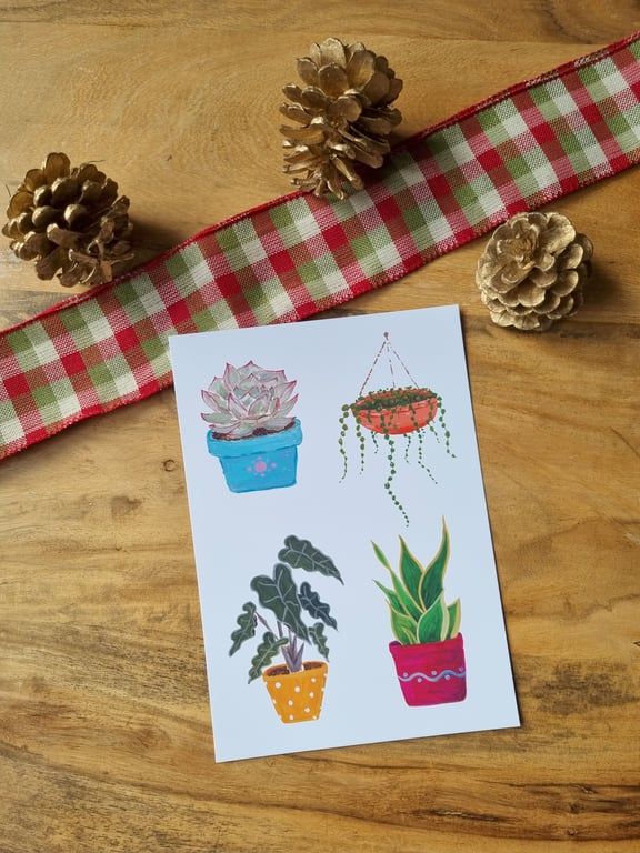 Houseplants - Fine Art A5 Print