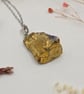 Raw Pyrite (Fool's Gold) Crystal Gemstone Pendant Necklace