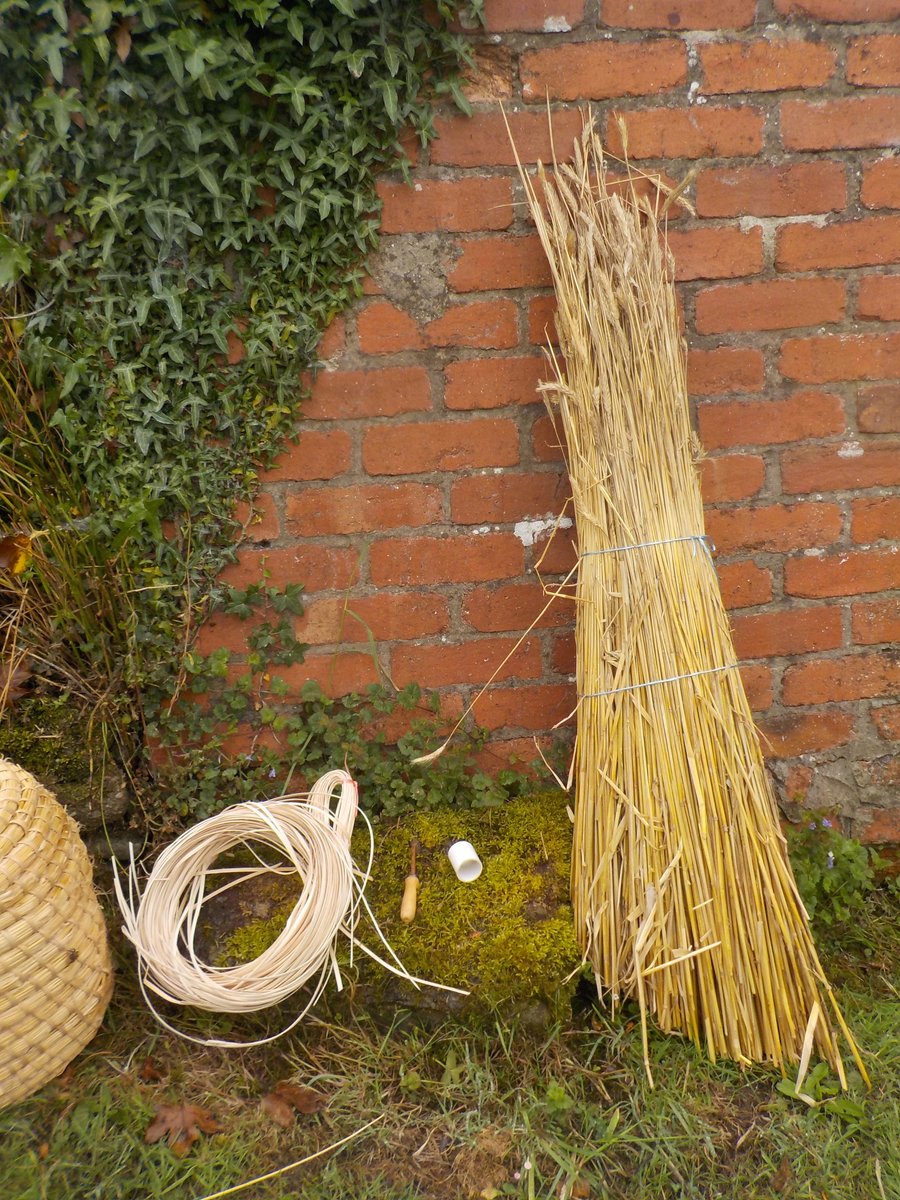 Bee Skep, straw beehive making kit material and tools to make 14 x 14 inch hive