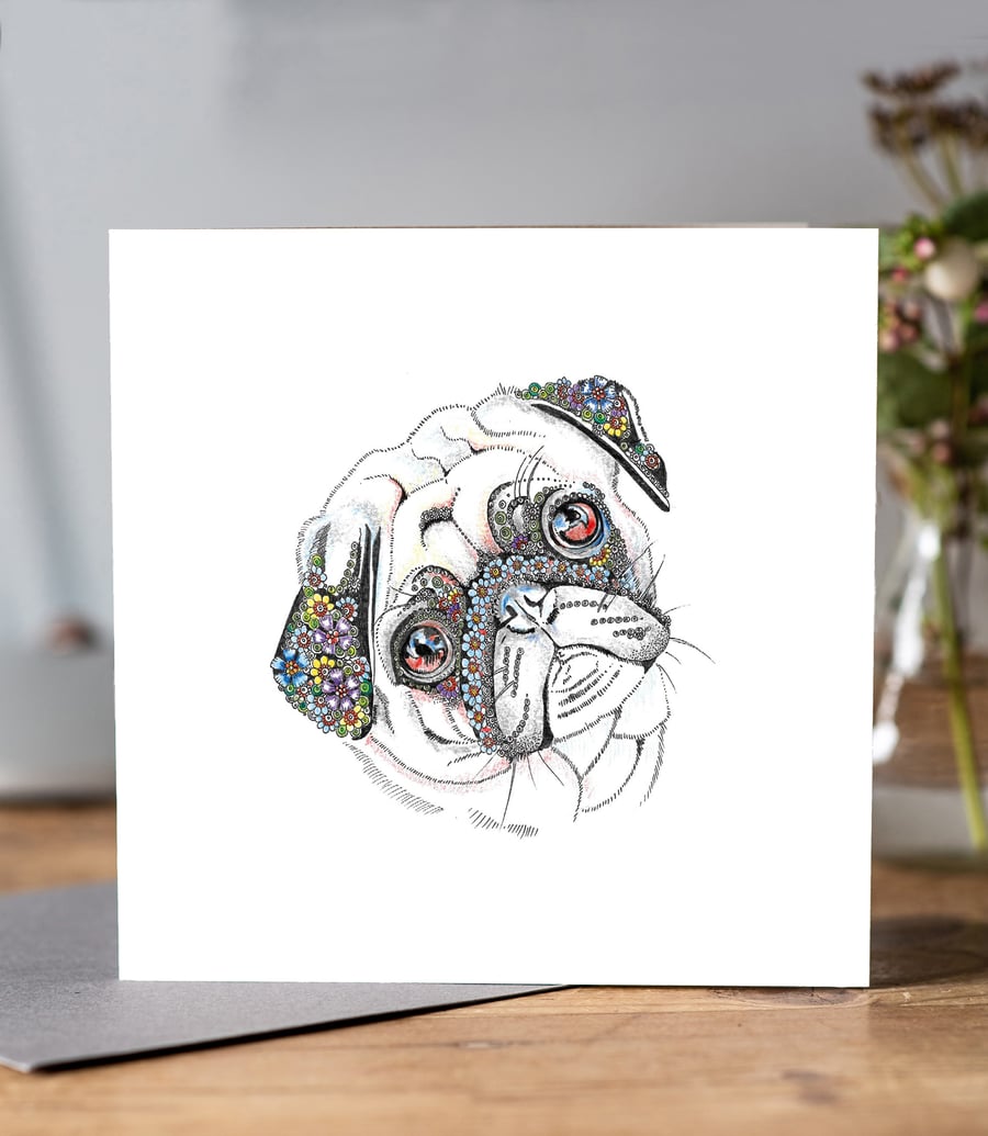 Pug Greeting card 