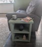 Handmade Rustic Solid Wood Sofa Side End Table with Shelf - Reclaimed - Recycled - Image 4