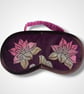 Purple Linen Lotus Flower Lavender Eye Mask - Image 3