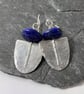 silver and lapis lazuli Tribe earrings