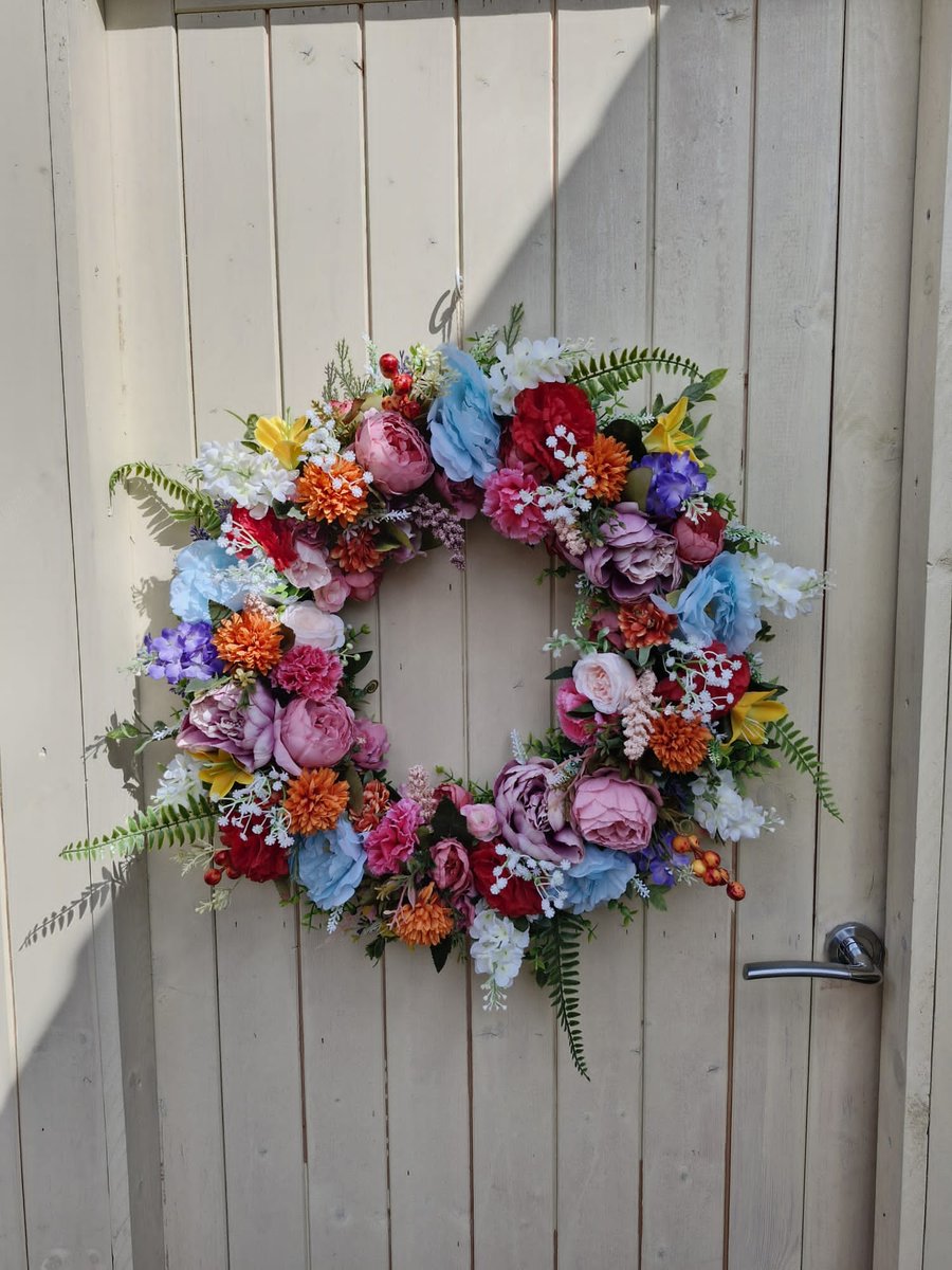POP. 60cm wreath  door wall table grave weddings present. 