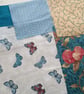 French Garden - Slow Stitching kit with vintage blue pastoral scene textiles - Image 10