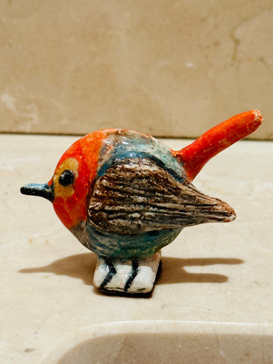 Small quirky ceramic bird