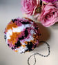 Hanging Pompom Decoration, Large Fluffy Pompom Bauble, Fibre Art.