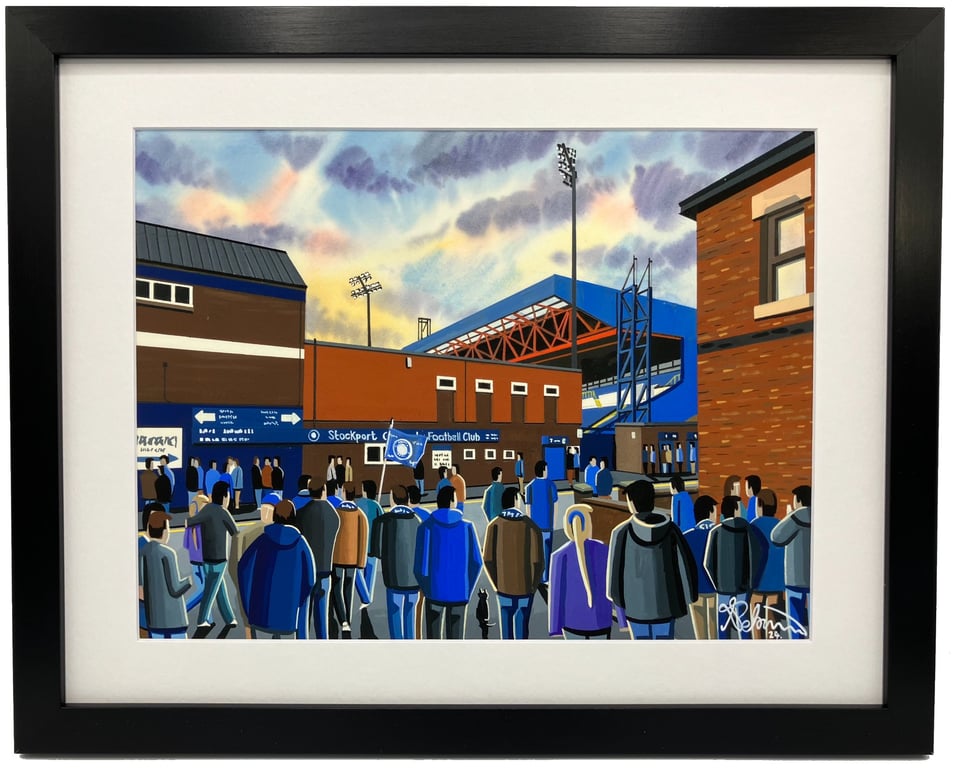 Stockport, Framed & Unframed Fine Art Print County Football FC, Edgeley Pk Gift