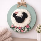 Rustic Sheep Wall Hanging Handmade Farm Animal Decor Nursery Gift Country   