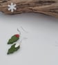 Holly Earrings - Fused Glass - Choice of Ear Wires - Image 8