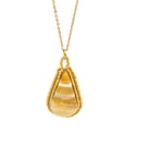 Striped agate teardrop pendant necklace