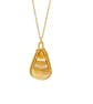 Striped agate teardrop pendant necklace