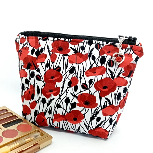 Poppies make up bag NO POSTAGE 306LF