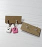 NEW pink and white marshmallow earrings LIMITED NUMBERS - Image 3