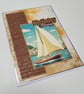 SOLD: Nautical Birthday Card for Him - Handmade Sailing Boat Birthday Card - Image 9