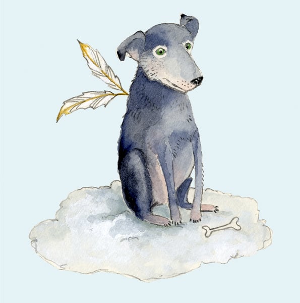 Dog art print Giclee Dog print A4