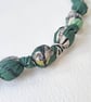 Green Tana Lawn Liberty Mid Century Inspired Print Fabric Necklace - Josie - Image 3