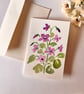 Wood violet hand painted card - Image 2