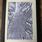 Monochrome Framed Print, Tree, Eco Friendly Gifts Unique One of  Kind Gifts