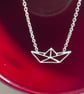 Origami Boat Charm Necklace. - Image 2