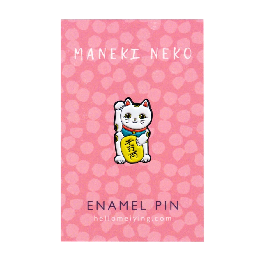 Maneki Neko (Lucky Cat), Enamel Pin