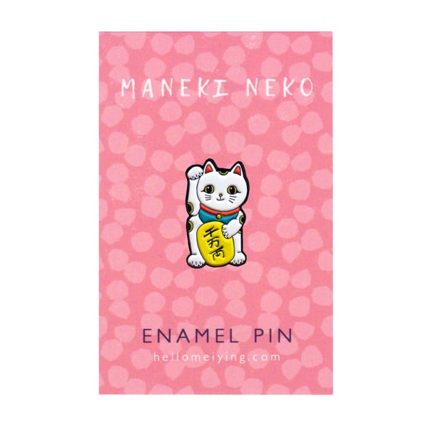 Maneki Neko (Lucky Cat), Enamel Pin