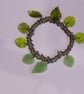 Handcrafted Woodland Leaf Charm Bracelet