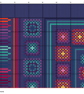 005 Afghan crochet granny squares blanket-rug in a cross stitch sampler  - Image 4