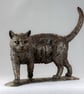  Bronze Resin Walking Cat Statue Large Garden Sculpture - Image 8