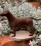Dog model, brown needle felted dog, Chocolate Labrador - Image 3