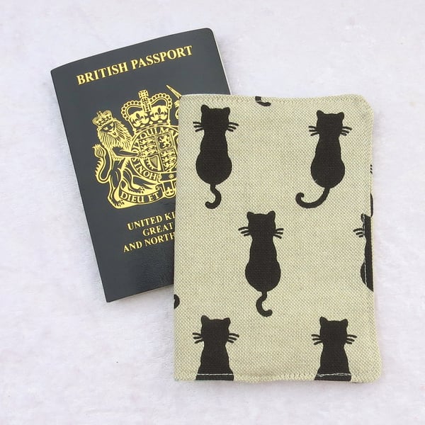 Passport sleeve, cat, passport cover, travel Folksy
