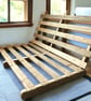 Wooden Futon Frame Rustic Sofa Bed Reclaimed Wood THE NOTTINGHAM - Image 10