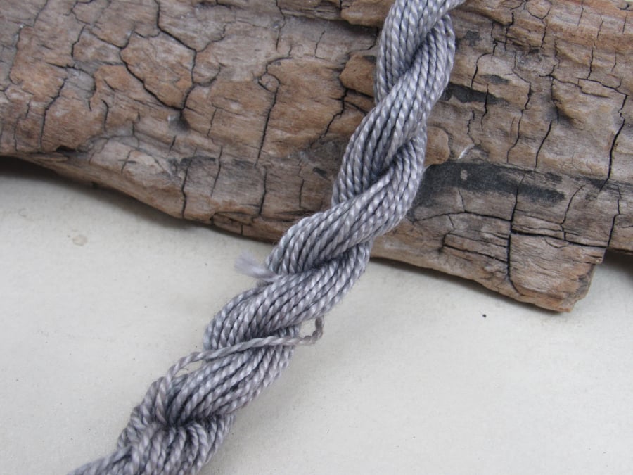 15m Natural Dye Smoke Blue Cotton Perle 5 Thread Floss