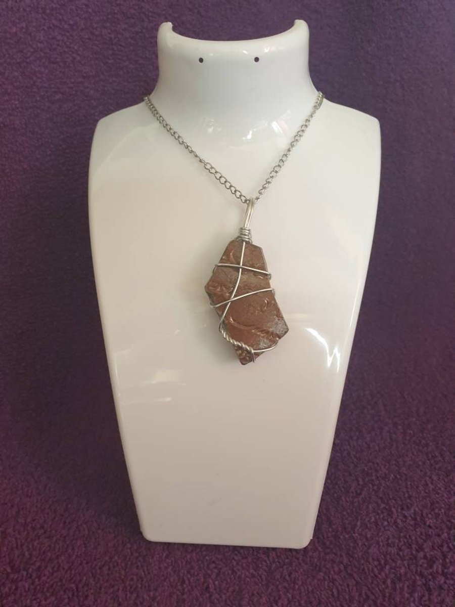 Brown Patterned Pendant