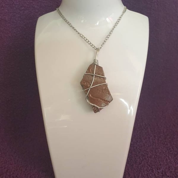 Brown Patterned Pendant