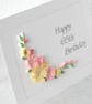 Handmade 65th birthday card with quilled flowers - can be for any age - Image 2