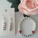 Handmade Harry Styles inspired pearl bracelet,Harry Styles Inspired  Earrings  