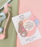 Pink Peter Rabbit bunny birthday rosette - Image 2