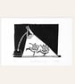 Night Dancing - lino print - Image 5