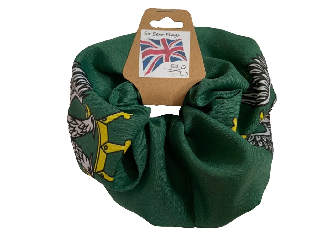 Mercian Regiment Army Flag Hair Scrunchie Scrunchies Accessory Band Elastic
