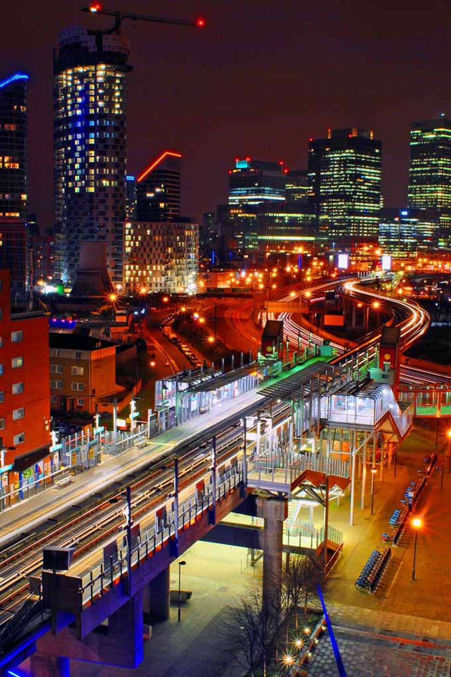 East India Dock Station Canary Wharf London 12"x18" Print