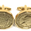 1965 Threepence Coin Cufflinks Mens 50th Birthday Gift  Present Anniversary 