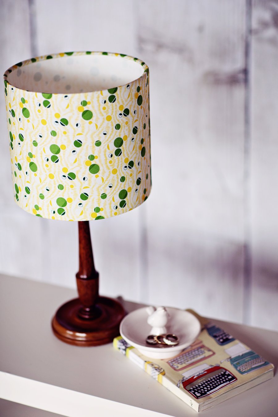 30cm green yellow lampshade, retro lamp shade, table lamp