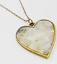 Bowenite Heart Brass plated Worry Stone Necklace - Free Postage - Image 4