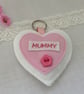 Personalised Felt Heart Keyrings, Handmade Mothers Day Gift, Mum Keyring - Image 3