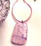 Pretty Pink Fused Glass Pendant